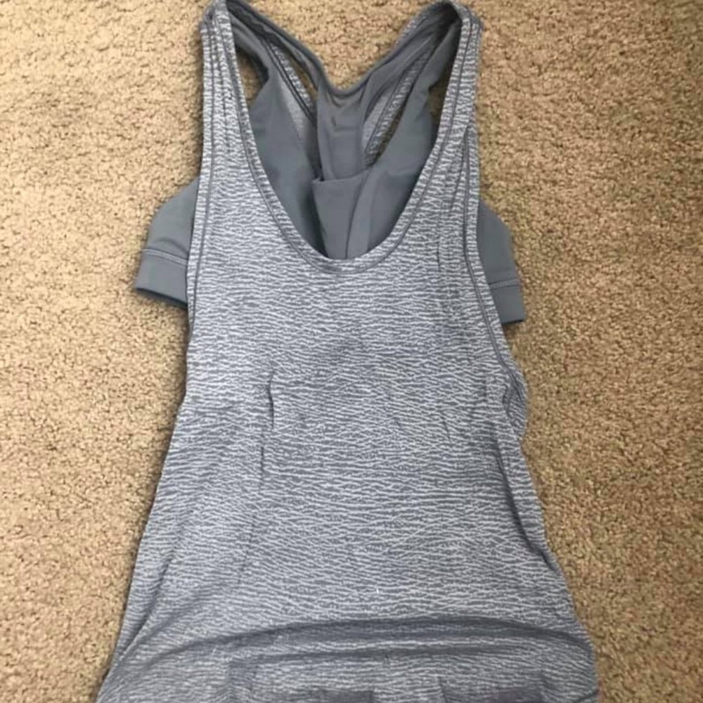 Lululemon Grey Top with Built in Sports Bra